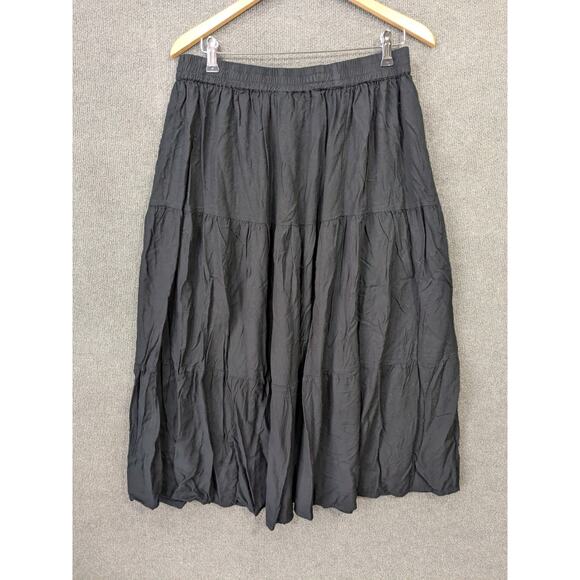 Vtg Crazy Cowgirl Maxi Skirt Womens XL Tiered Western Silver Concho Charm 90s - Picture 7 of 11